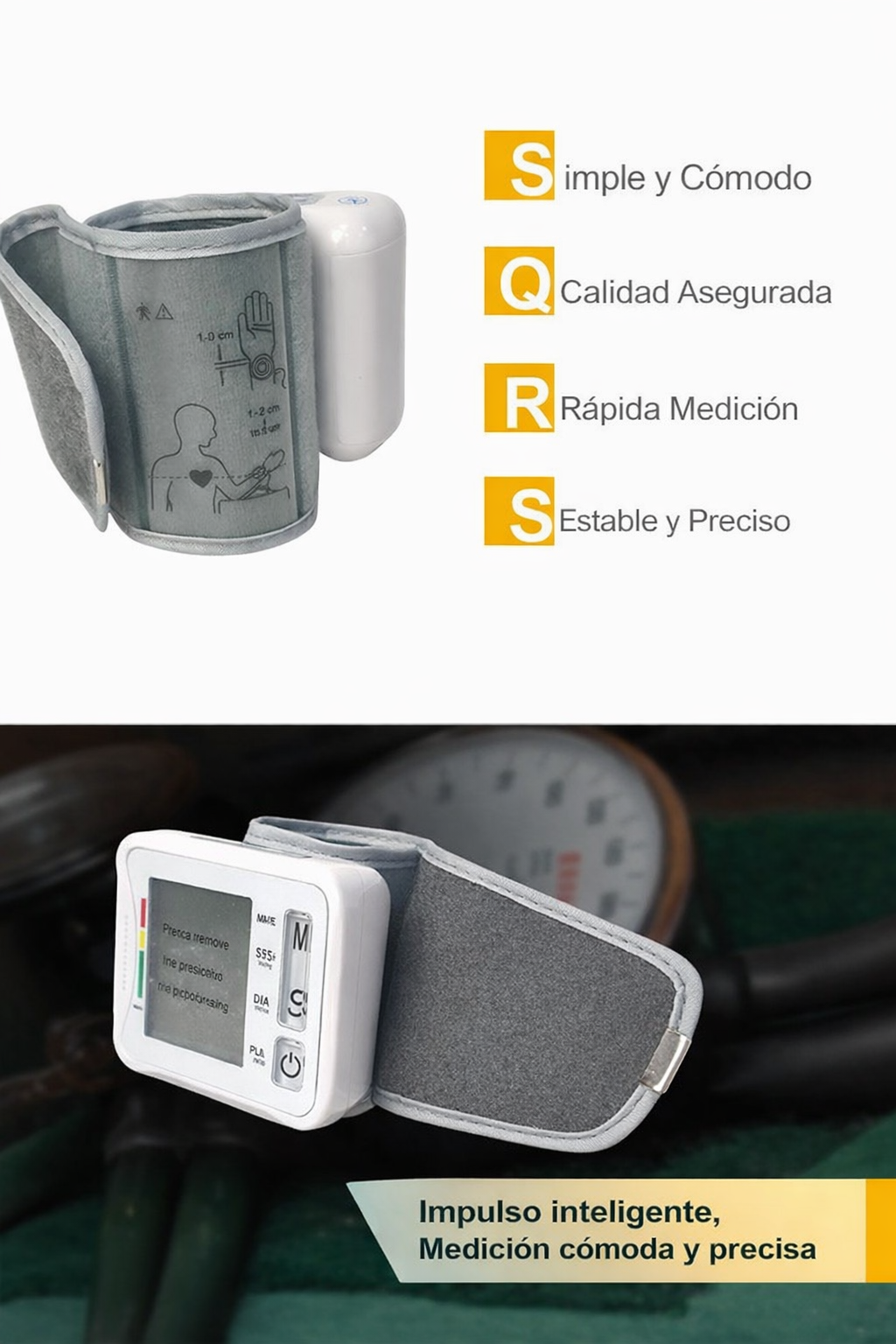 CardioCheck™ Tensiómetro de muñeca-Controla tu presión arterial en casa en solo segundos. Fácil, rápido y siempre a tu alcance.