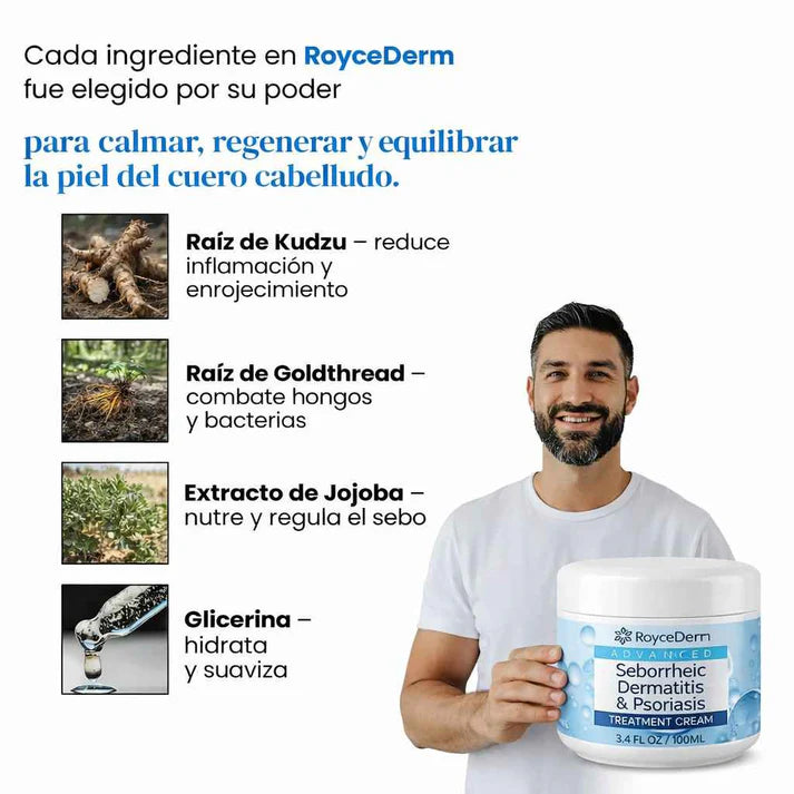 Roycederm™ El secreto natural para una piel suave, fresca y libre de irritaciones constantes.