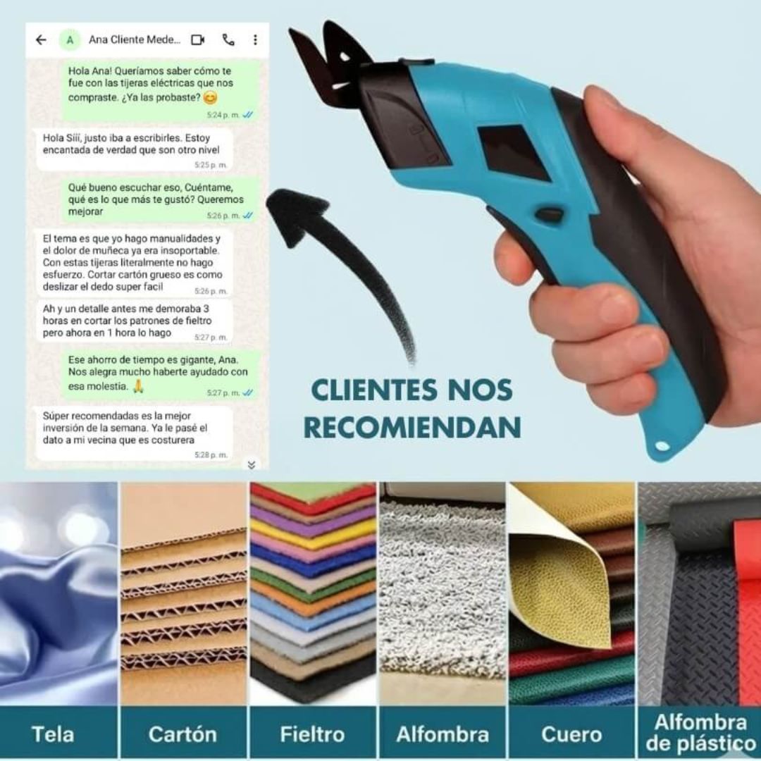 ComfortCut™ Tijeras Eléctricas Recargables: corta fácil, rápido y sin forzar la mano
