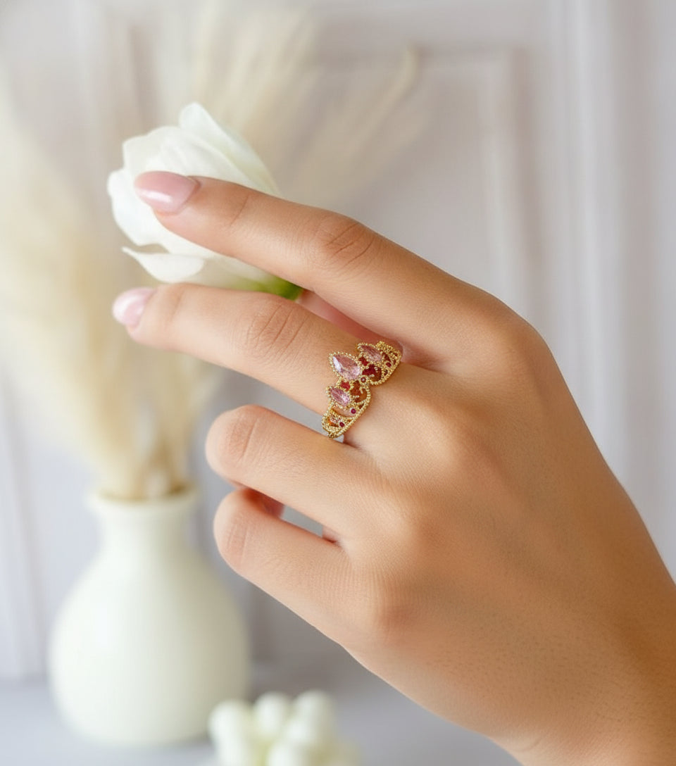 Anillo Corona Princesa Rapunzel