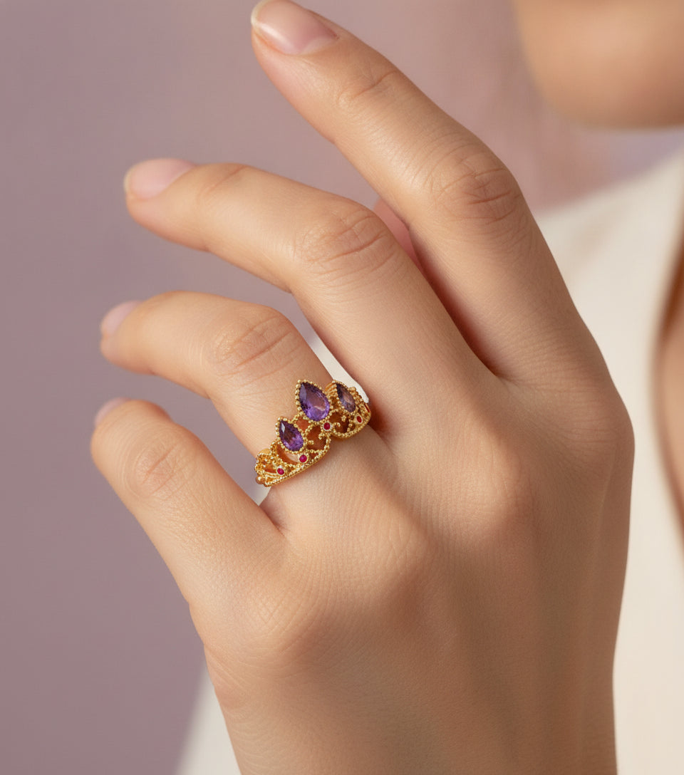 Anillo Corona Princesa Rapunzel