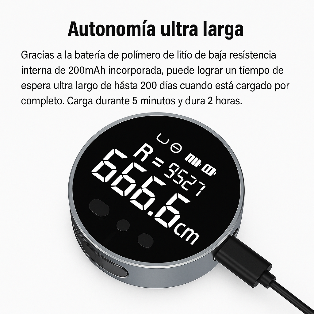 ¡Mide con Precisión y Facilidad con la nueva Cinta métrica Digital Recargable!