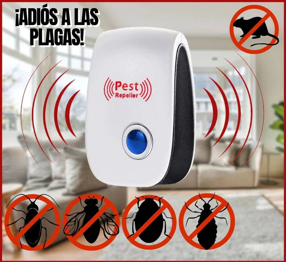 Repelente Ultrasónico Pack X3: Aleja ratones y plagas sin químicos ni trampas.
