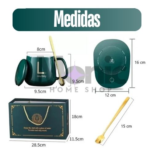 El regalo ideal para cualquier ocasión: Set calentador de tazas + mug premium