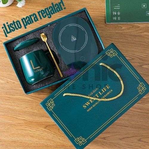 El regalo ideal para papá: Set calentador de tazas + mug premium