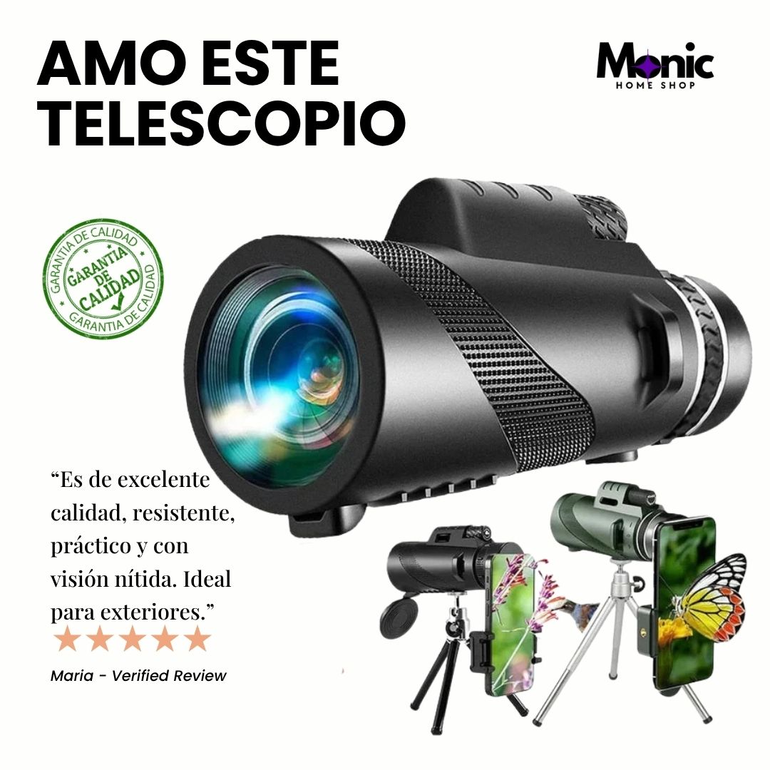 Stellar™ 500x | Telescopio Portátil con Visión Nocturna y Adaptador Móvil