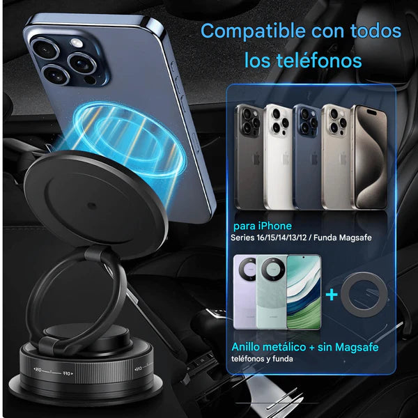MagLock™ 360°: Tu celular firme en cualquier lugar, en cualquier ángulo