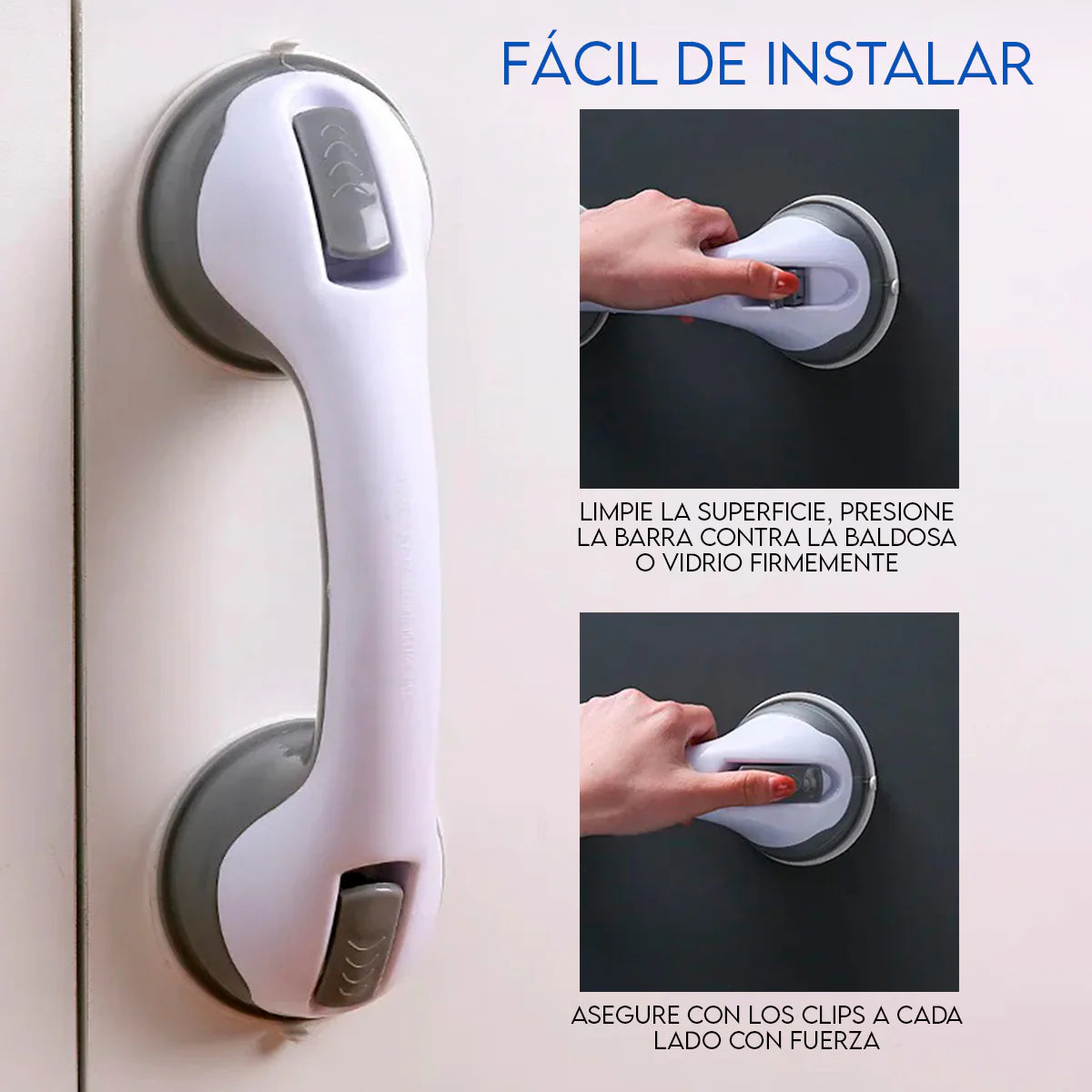 SafeGrip™ – Soporte para baño, Agarre seguro y confiable. Hoy 2x1