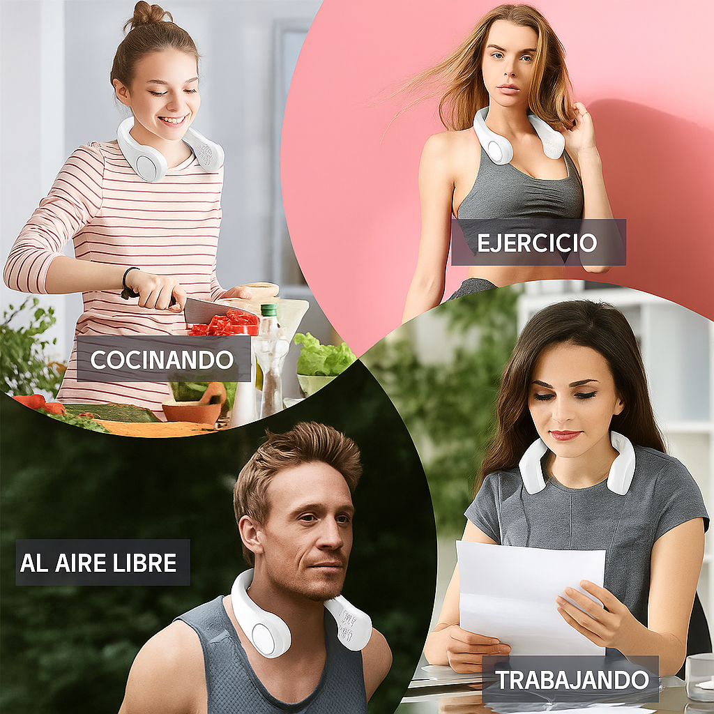 Ventilador de Cuello  FreskAir™ – Frescura manos libres al instante