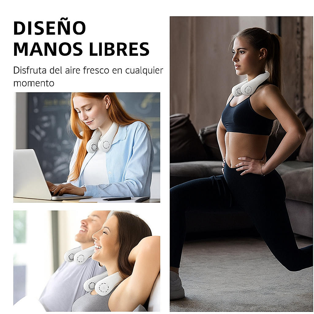 Ventilador de Cuello  FreskAir™ – Frescura manos libres al instante