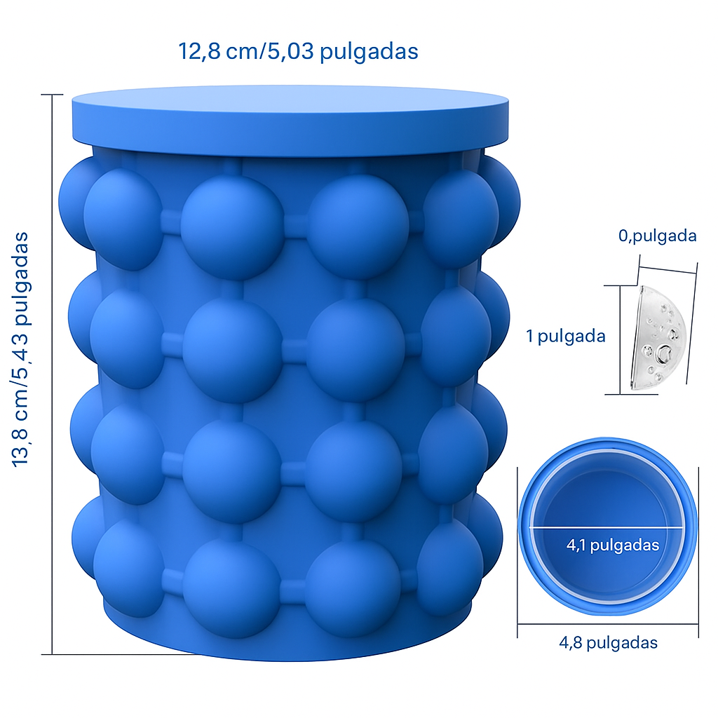 CubiCool™ Molde de silicona para hacer cubitos de hielo