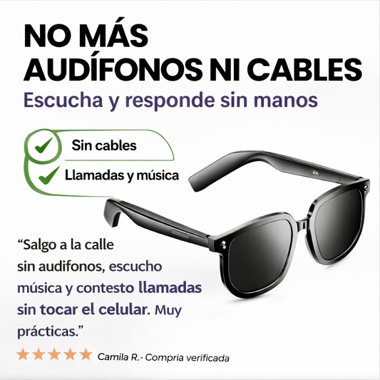 FreeBeat Glasses™ Libérate de cables y auriculares. Escucha música y responde llamadas sin usar las manos.