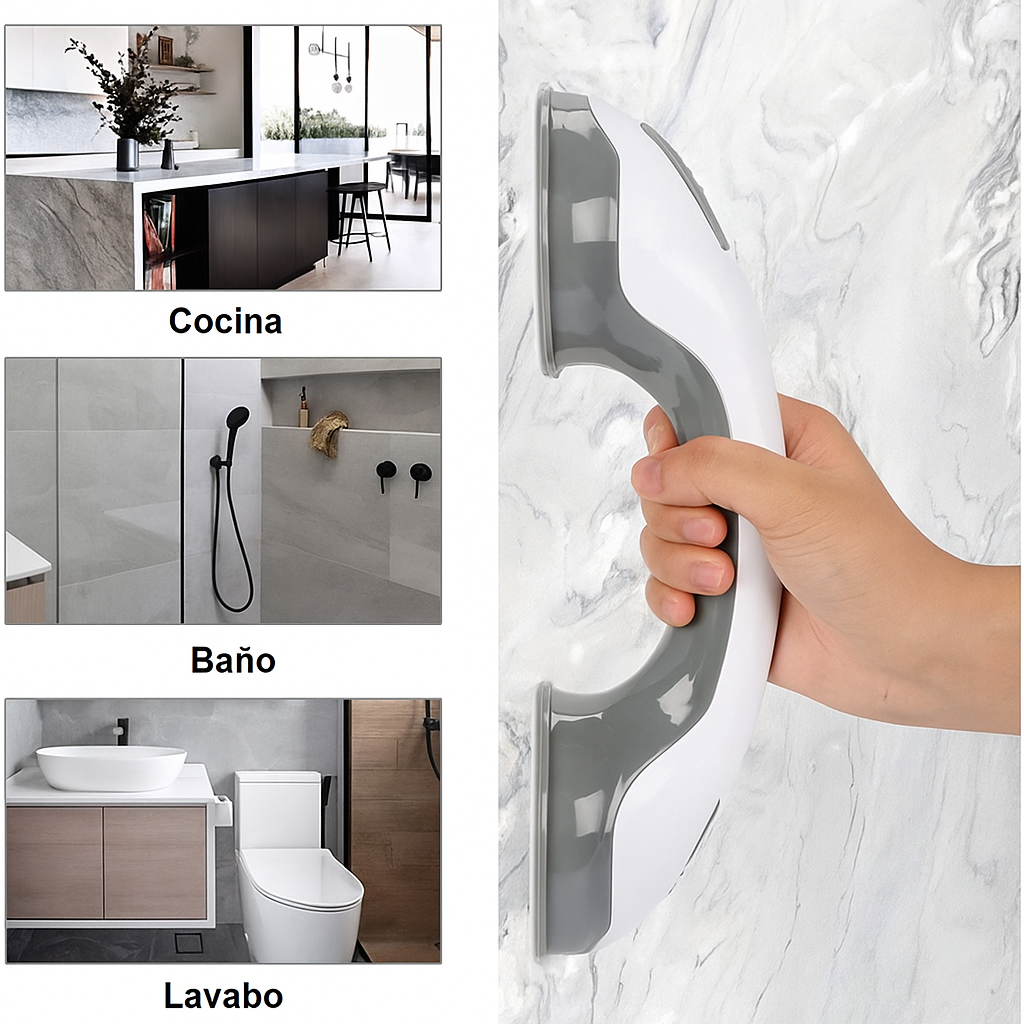 SafeGrip™ – Soporte para baño, Agarre seguro y confiable. Hoy 2x1
