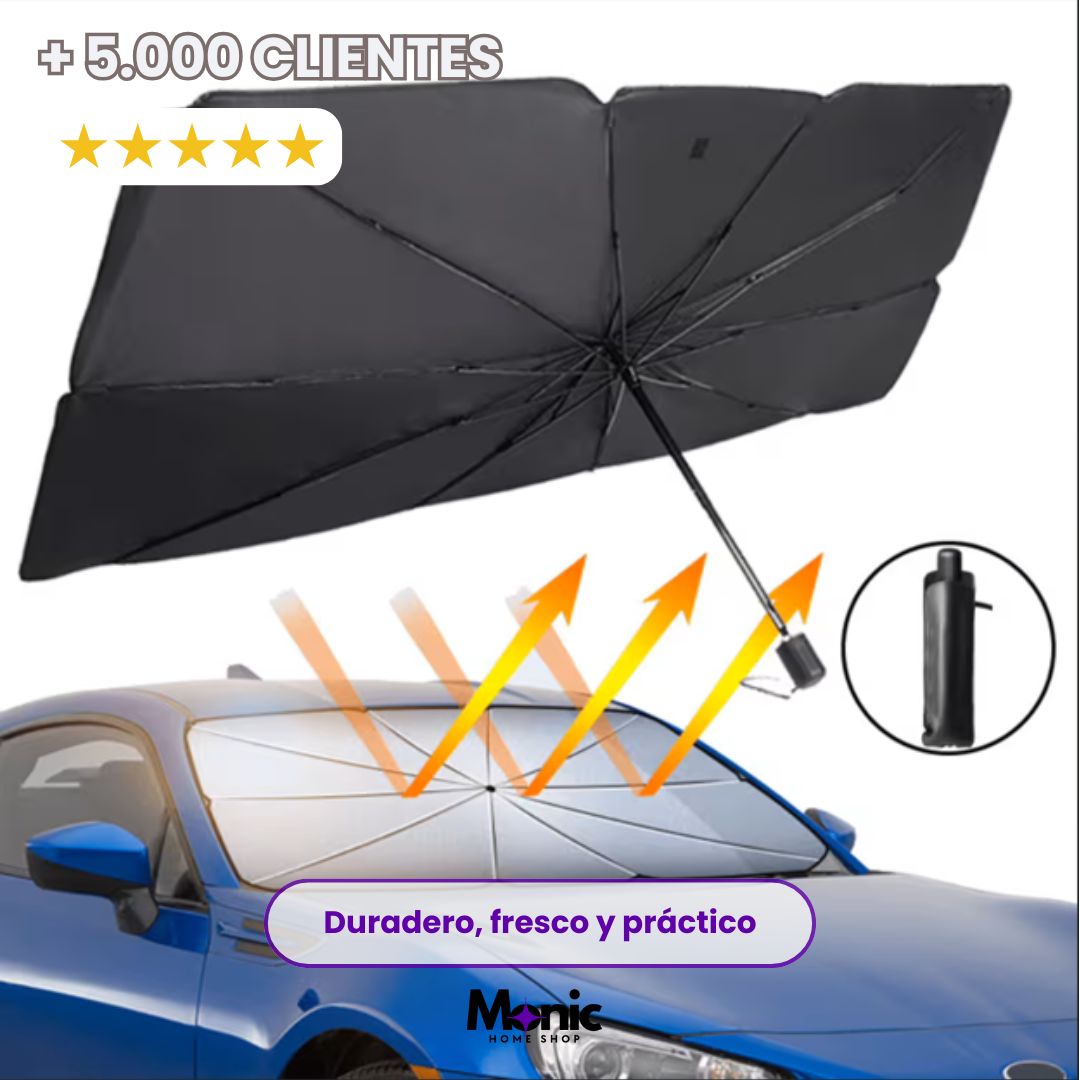 Parasol plegable Brellashade®: Tu carro fresco al instante, sin esfuerzo