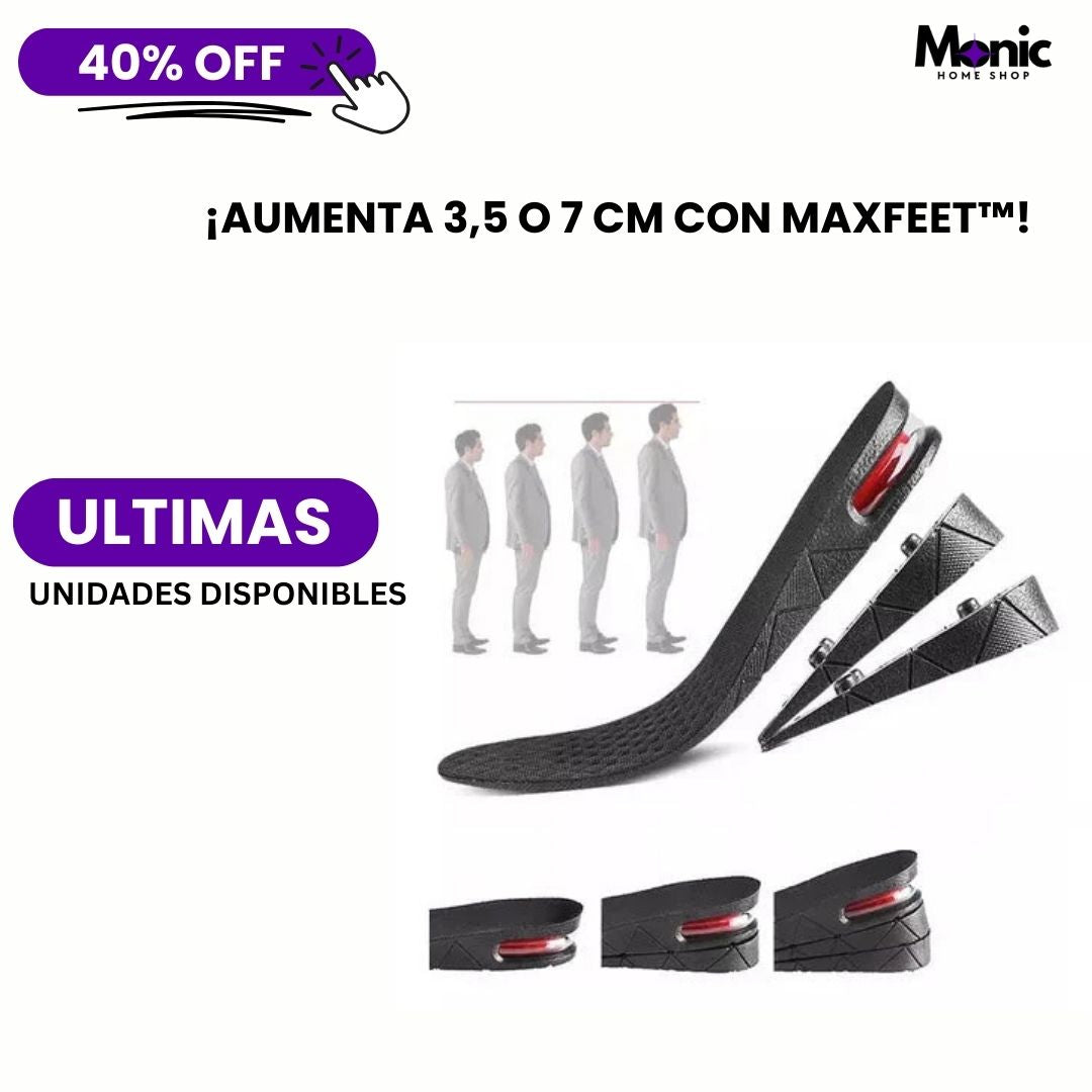 MAXFEET® PLANTILLAS DE ALTURA AJUSTABLE DE 3CM A 7CM