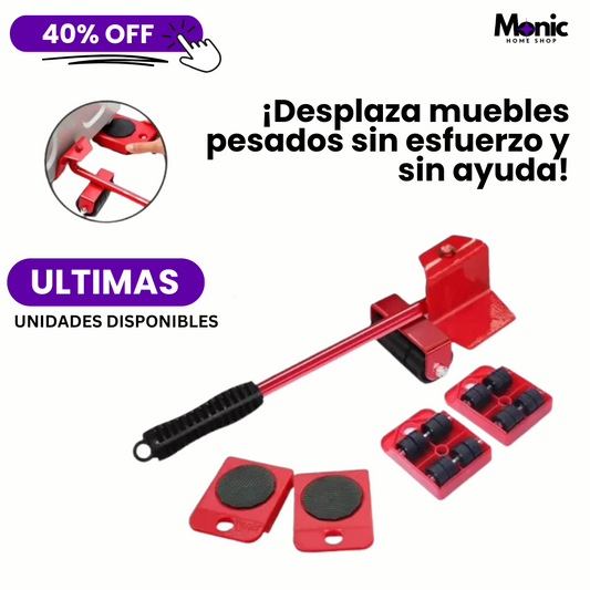 ¡Mueve tus muebles pesados sin esfuerzo con el Kit Elevador de Muebles!