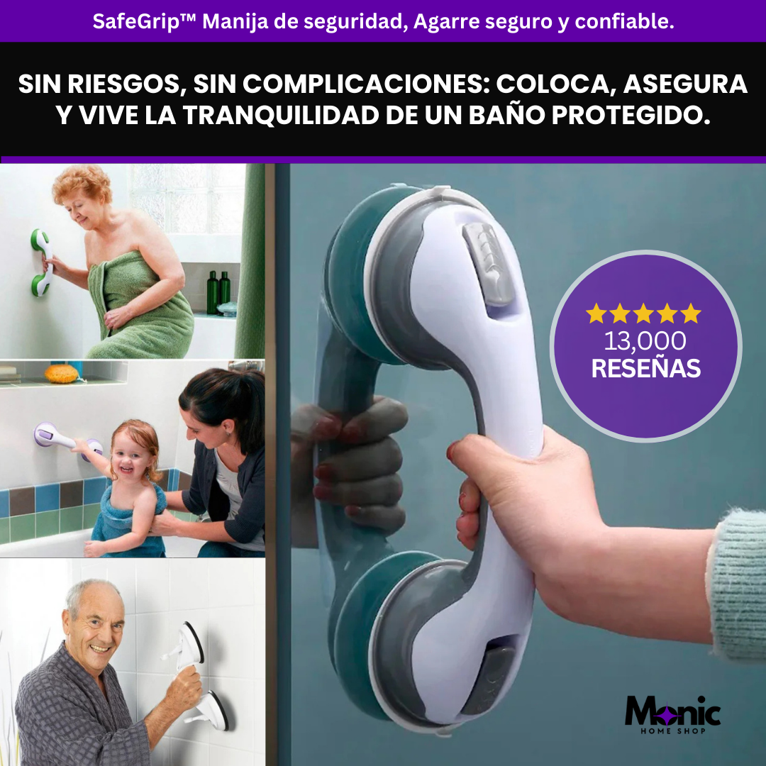 SafeGrip™ – Soporte para baño, Agarre seguro y confiable. Hoy 2x1