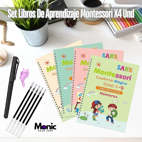 Set Libros De Aprendizaje Montessori X4 Und