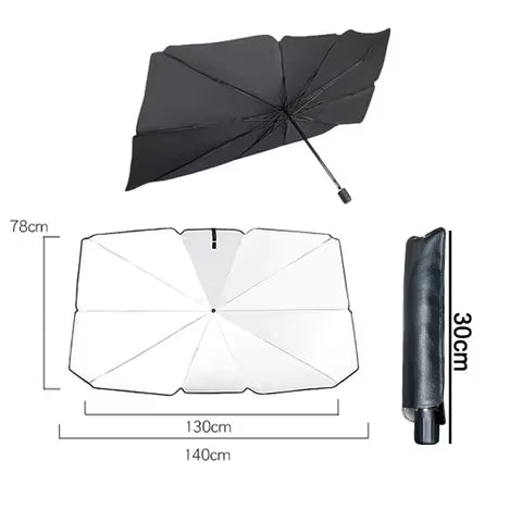 Parasol plegable Brellashade®: Tu carro fresco al instante, sin esfuerzo