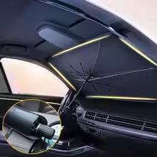 Parasol plegable Brellashade®: Tu carro fresco al instante, sin esfuerzo