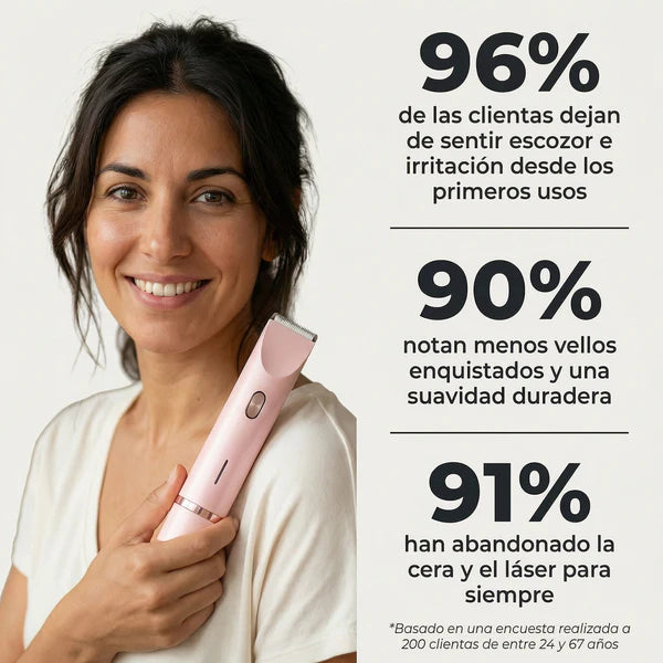 Depiladora Electrica Femenina 2 en 1 Razerly™- Doble Cabezal para Todo el Cuerpo