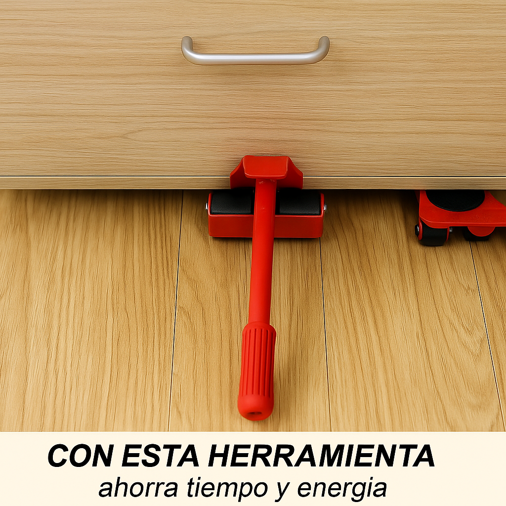 ¡Mueve tus muebles pesados sin esfuerzo con el Kit Elevador de Muebles!