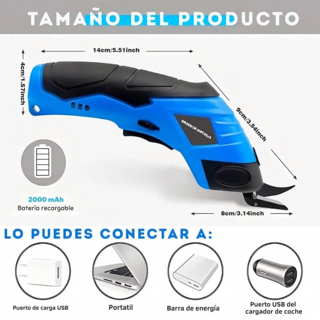 ComfortCut™ Tijeras Eléctricas Recargables: corta fácil, rápido y sin forzar la mano