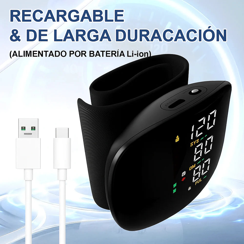VitalCheck™ Tensiómetro Digital de Muñeca con Voz – Controla tu presión en segundos desde casa