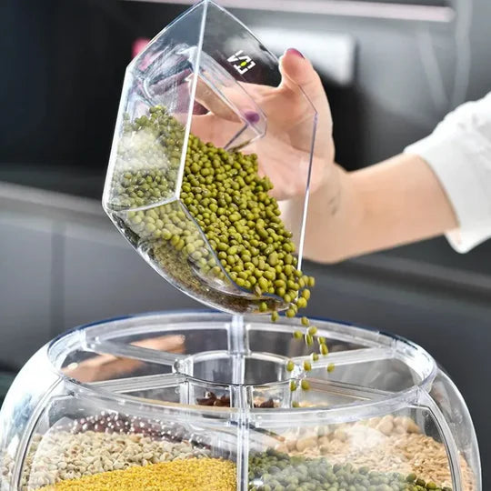 Dispensador Giratorio 360° de 6 puestos para Granos  – Ordena tu cocina en segundos