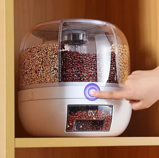 Dispensador Giratorio 360° de 6 puestos para Granos  – Ordena tu cocina en segundos