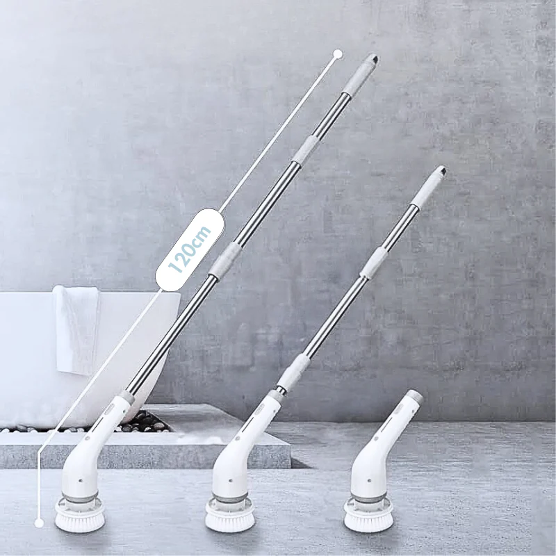 PuraClean™ Scrubber Cepillo Electrico Retractil - Elimina jabón pegado y sarro en segundos.