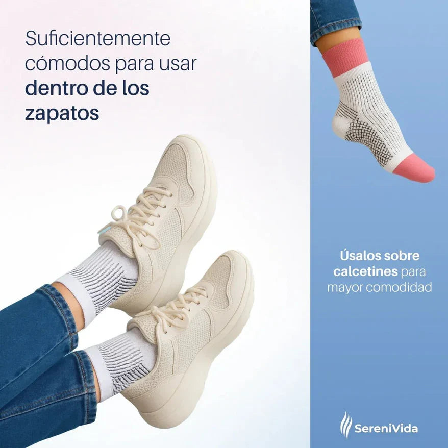 Medias De Compresión SereniVida™ — Obtén Alivio Instantáneo De Pies Hinchados Y Adoloridos