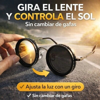 Gafas graduables SolAdapt™ Controla la intensidad del sol en segundos, estés donde estés.